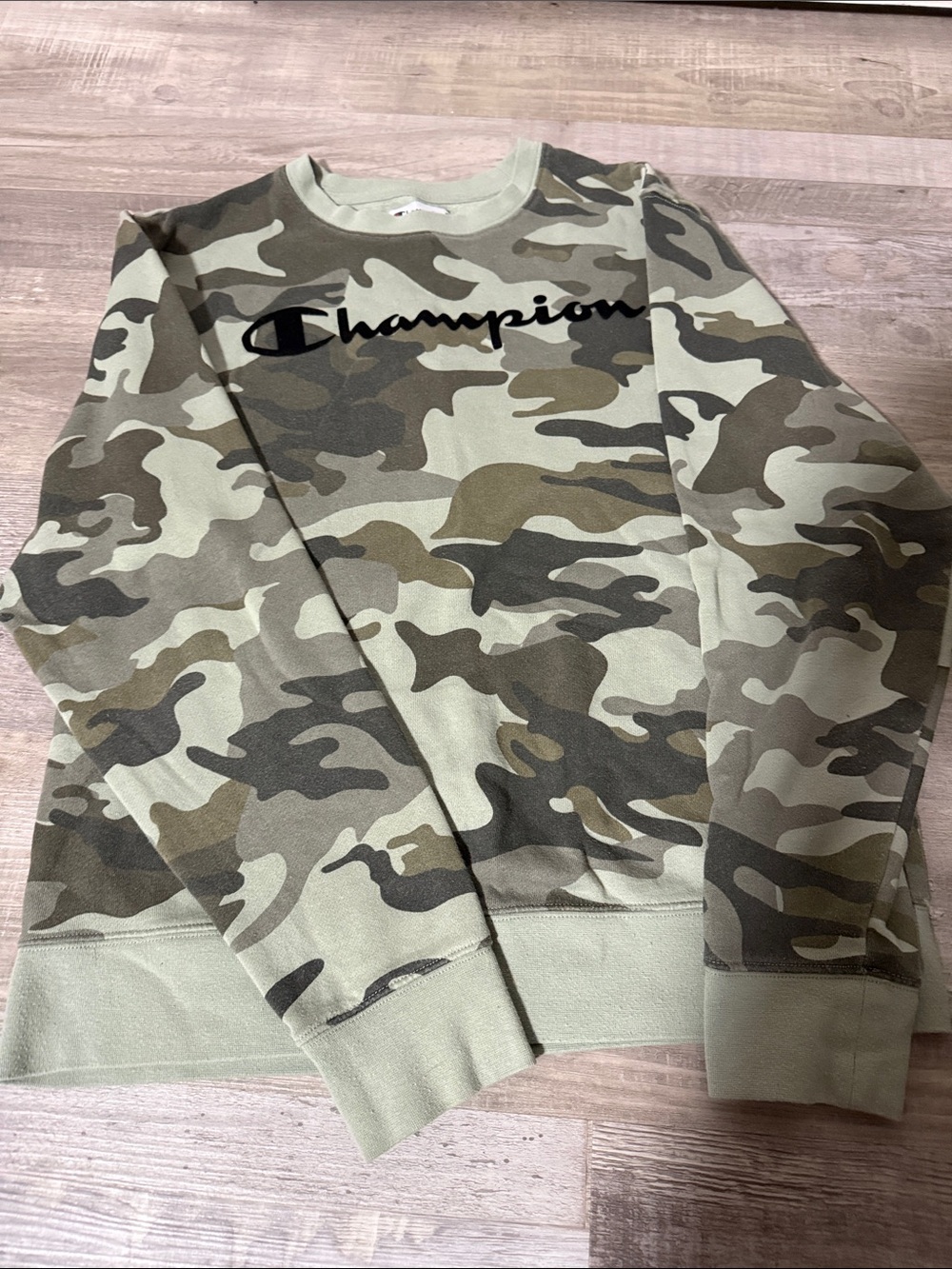 Champion Men's - Olive Camo Crewneck Sweatshirt